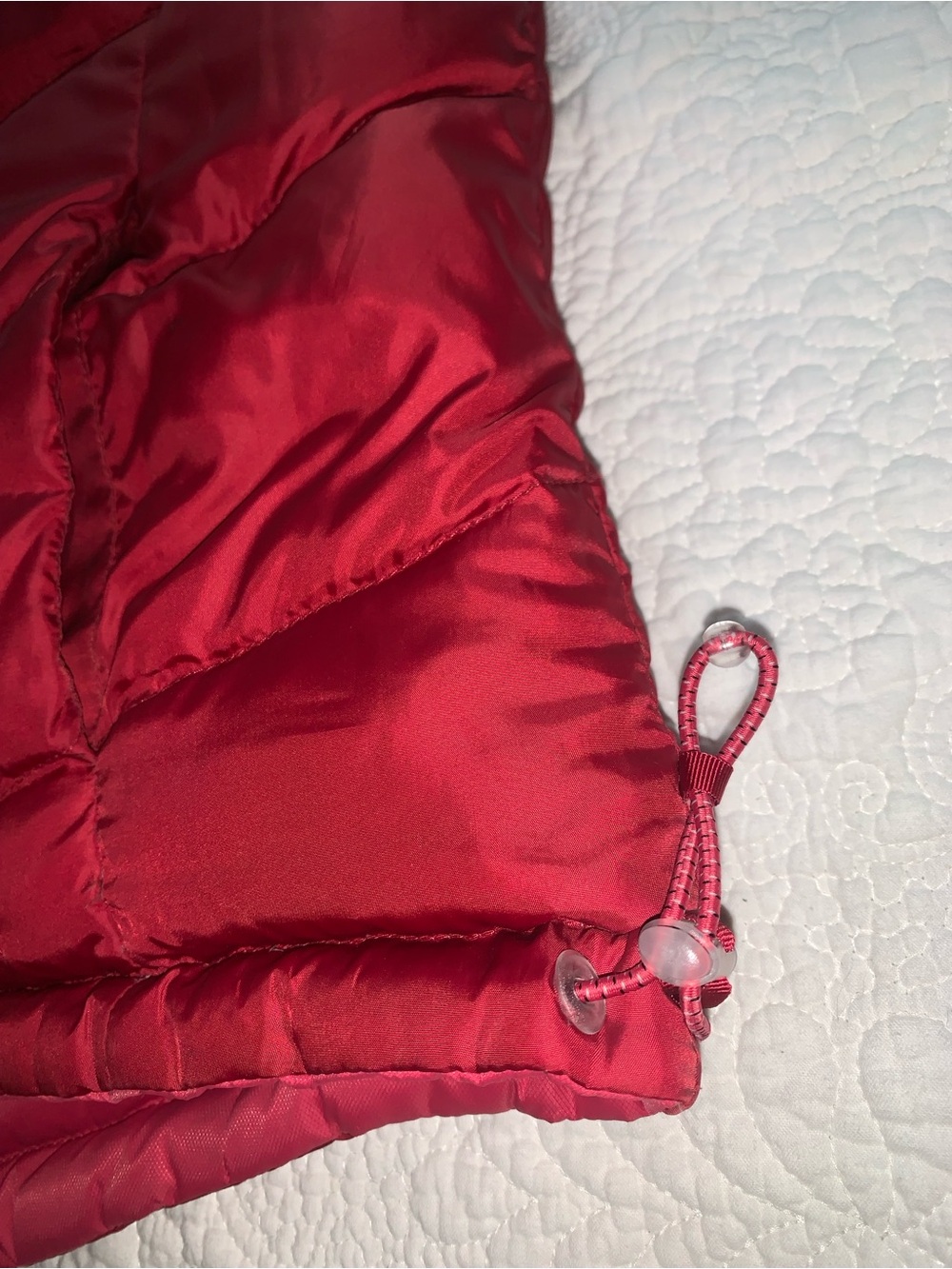LL Bean Reversible Down Vest Raspberry Cranberry - Picture 5 of 7